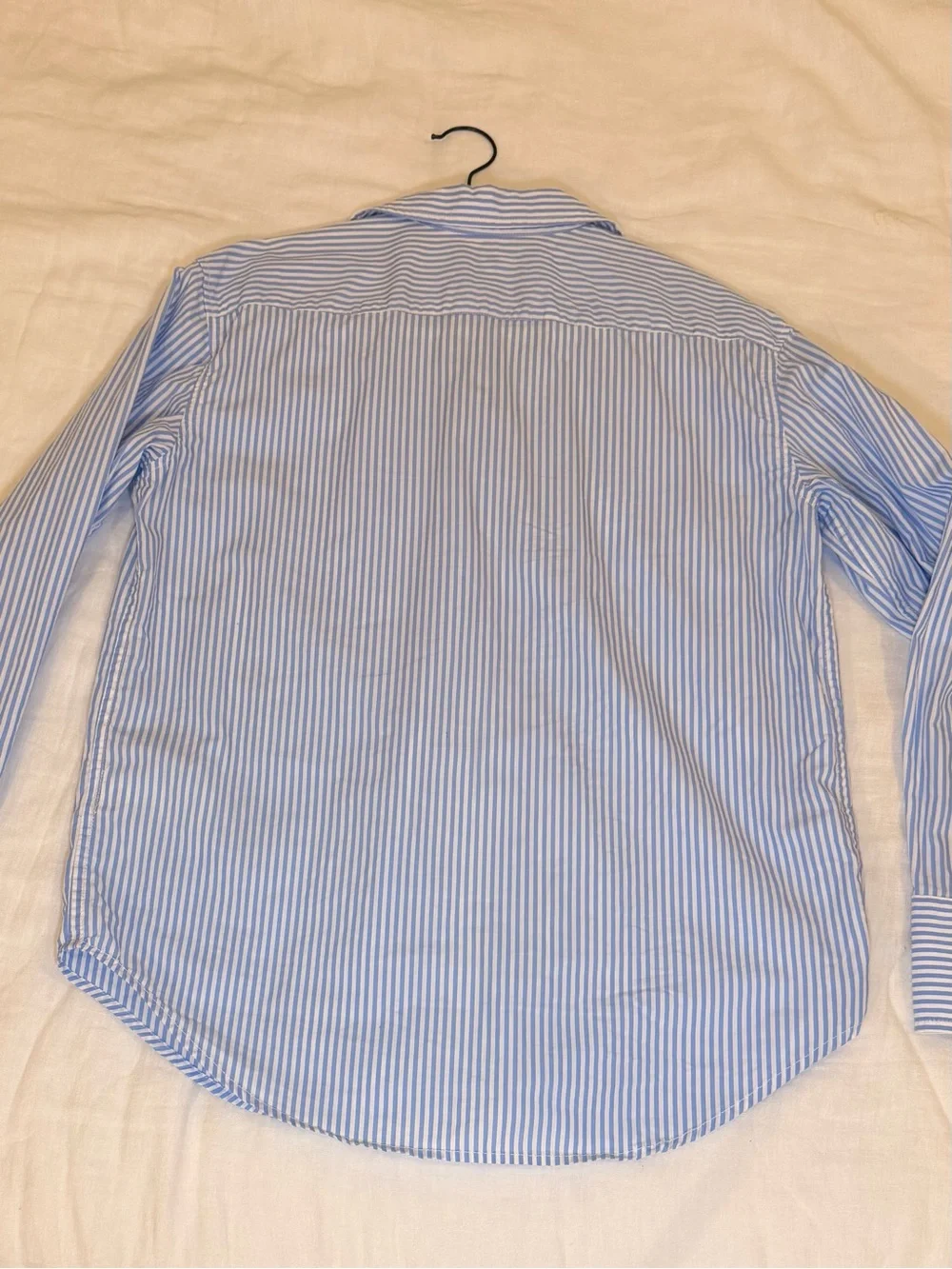 J. Crew Light Blue Striped Crystal-Embellished Button-Down Shirt